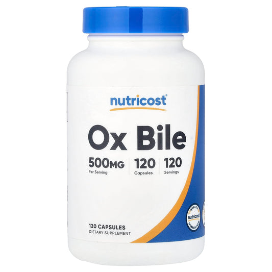 Nutricost Ox Bile, 500 mg, 120 Capsules