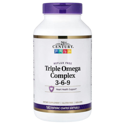 21st Century Triple Omega Complex 3-6-9, 180 Enteric Coated Softgels