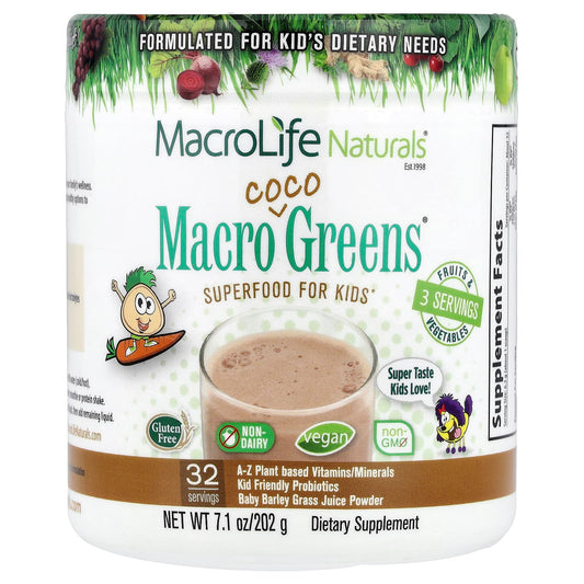 Macrolife Naturals Macro Coco Greens Superfood for Kids, 202 g