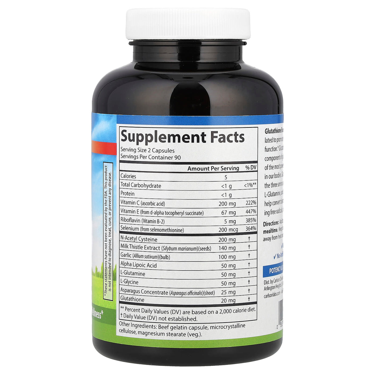 Carlson Glutathione Booster, 180 Capsules - view 2