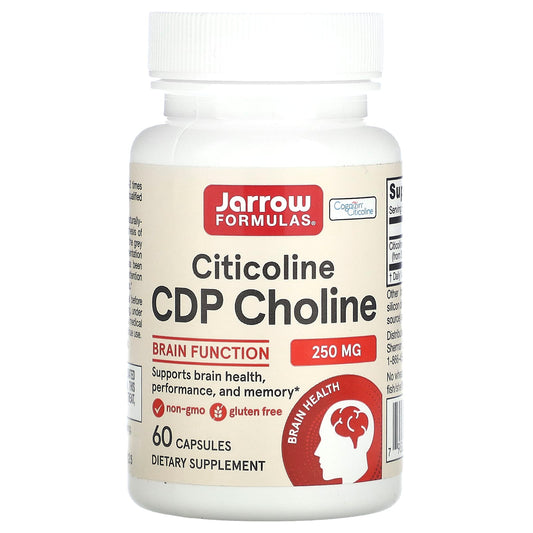 Jarrow Formulas Citicoline CDP Choline, 250 mg, 60 Capsules