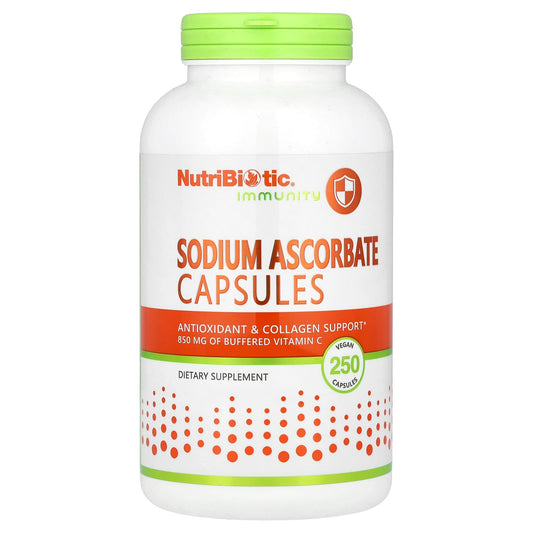 NutriBiotic Sodium Ascorbate, 250 Vegan Capsules