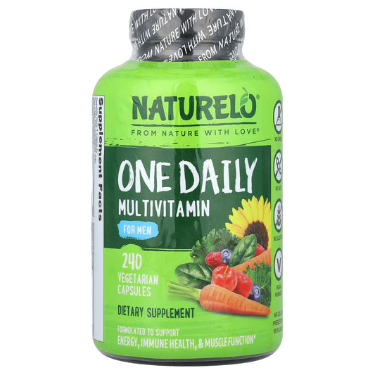 NATURELO One Daily Multivitamin for Men, 240 Vegetarian Capsules