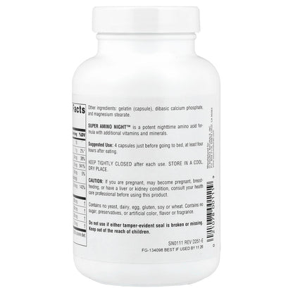 Source Naturals Super Amino Night, 120 Capsules - view 3