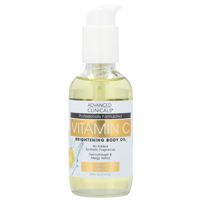 Advanced Clinicals Vitamin C Brightening Body Oil 112 ml (3.8 fl oz)