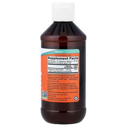 NOW Foods Liquid Magnesium with Trace Minerals, 237 ml (8 fl oz) - view 2
