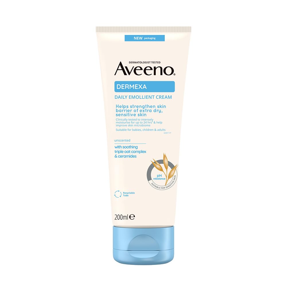 Aveeno Dermaxa Emollient Soothing Cream, Fragrance-Free, 200 ml