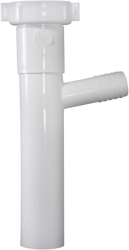 Plumb Pak 30-8WK Dishwasher Branch Tailpiece, White, 1-1/2 x 8 Inch