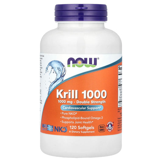 NOW Foods Krill 1000, 1,000 mg, 120 Softgels