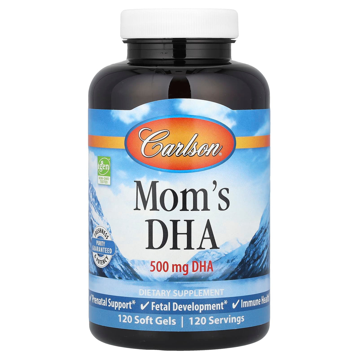 Carlson Mother's DHA 500 mg, 120 Soft Gels — product view