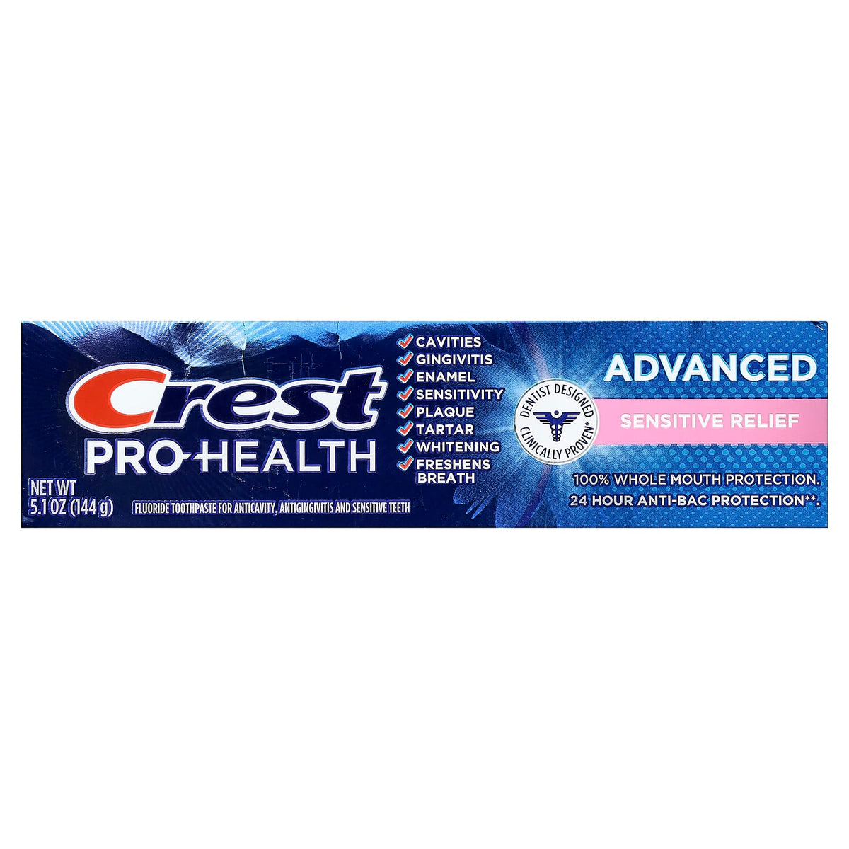 Crest Pro-Health Advanced Fluoride Toothpaste, Sensitive Relief, 144 g — alternate product view