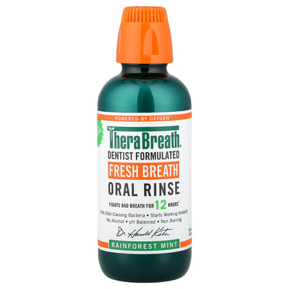 TheraBreath Fresh Breath Oral Rinse, Rainforest Mint, 473 ml (16 fl oz)