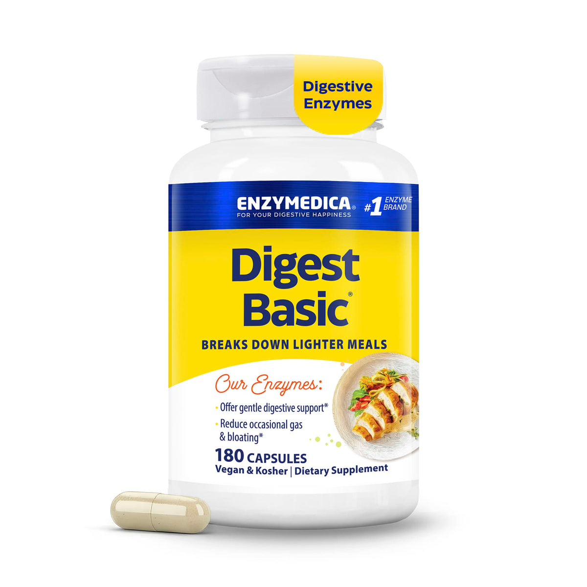 Enzymedica Digest Basic, 180 Capsules - view 3