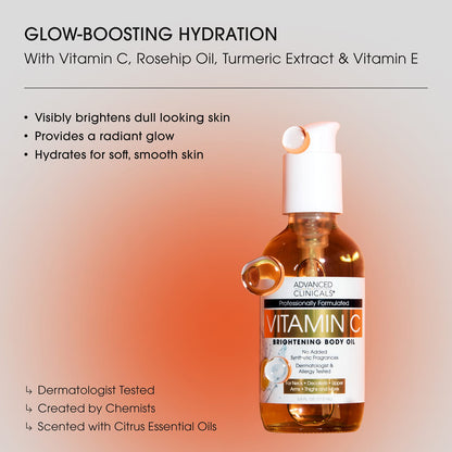 Advanced Clinicals Vitamin C Brightening Body Oil 112 ml (3.8 fl oz) - view 4