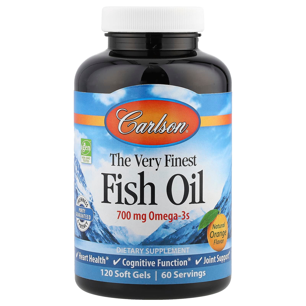 Carlson The Very Finest Fish Oil, Natural Orange, 120 Soft Gels