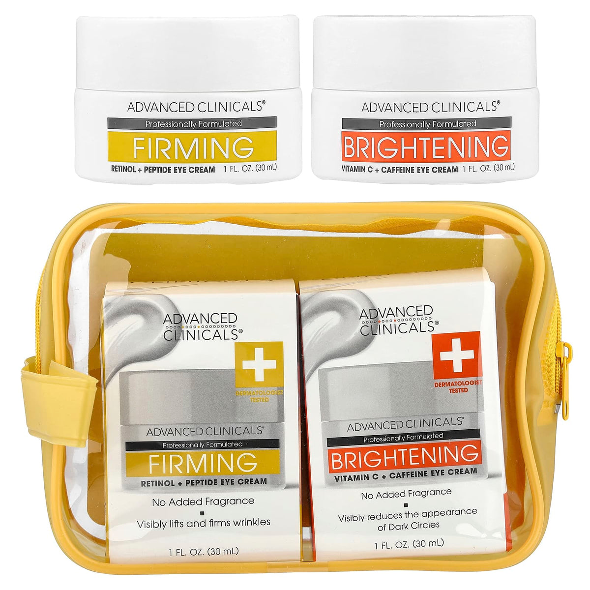 Advanced Clinicals Firming & Brightening Eye Cream Set, 30 ml (1 fl oz), Pack of 2 — product view