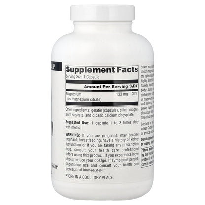 Source Naturals Magnesium Citrate, 133 mg, 180 Capsules - view 2