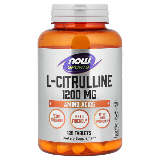 NOW Foods Sports L-Citrulline 1,200 mg, 120 Tablets