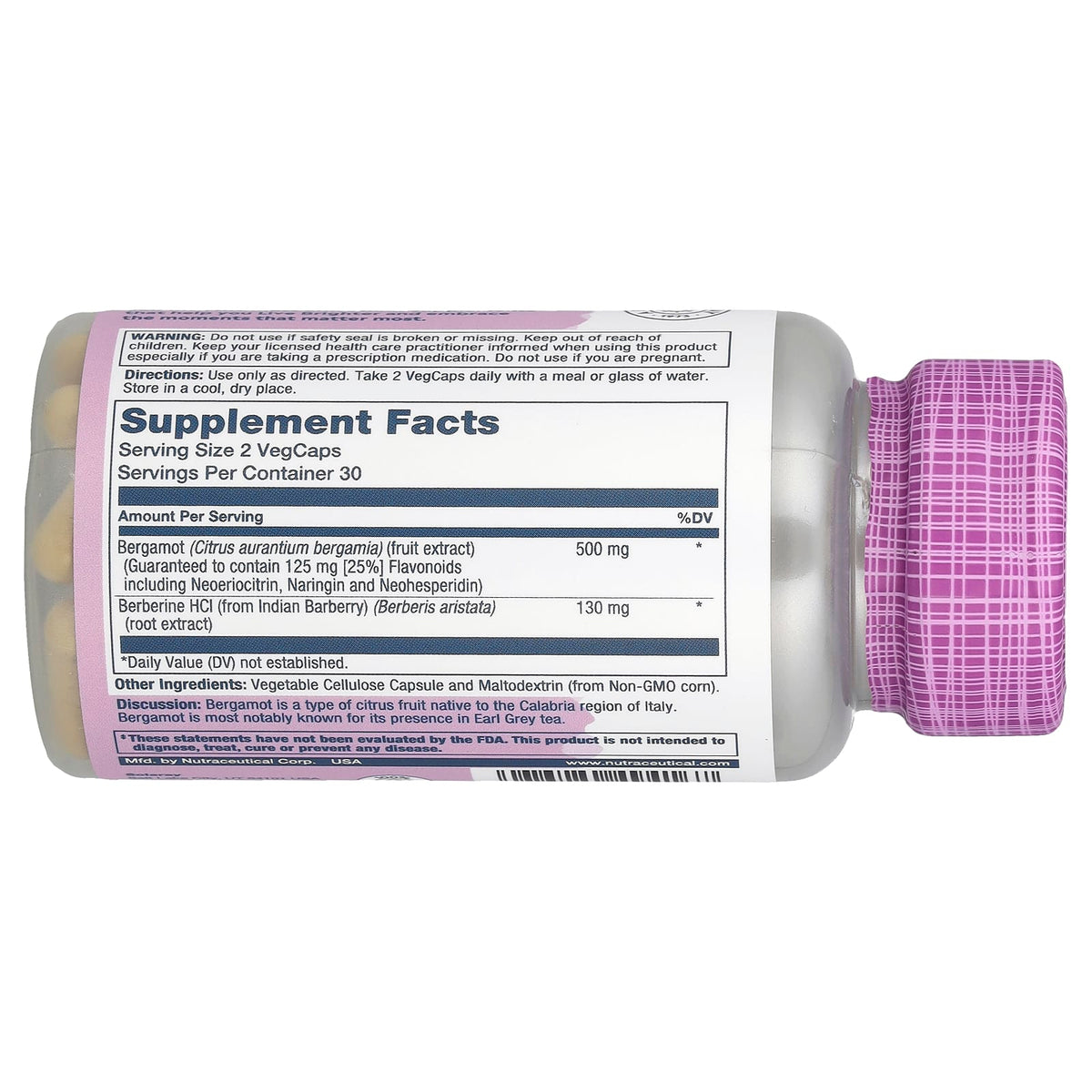 Solaray Vital Extracts Bergamot, 60 Vegcaps - view 2