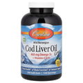 Carlson Wild Norwegian Cod Liver Oil Gems, Natural Lemon, 300 Soft Gels