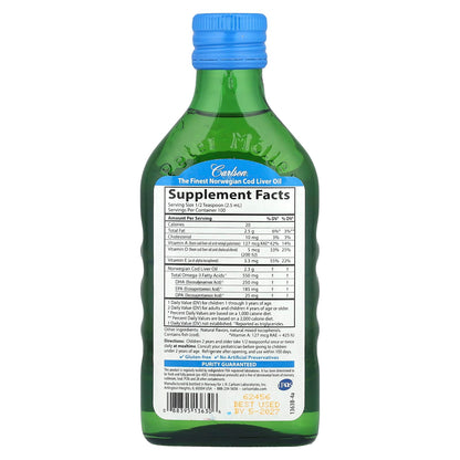 Carlson Kid's Wild Norwegian Cod Liver Oil + Vitamins A & D3, Bubble Gum, 250 ml - view 2