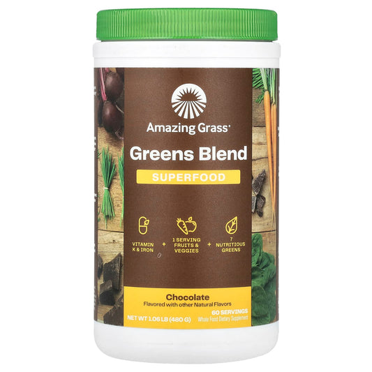 Amazing Grass Greens Blend Superfood, Chocolate, 480 g