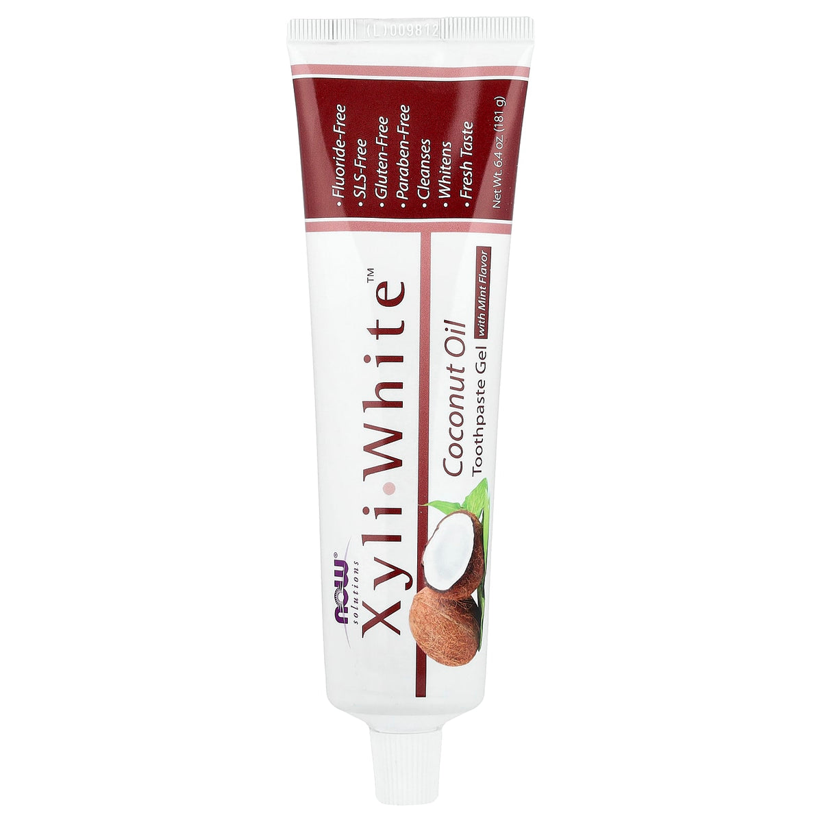 NOW Foods XyliWhite Toothpaste Gel, Coconut Oil, Mint, 181 g — product view