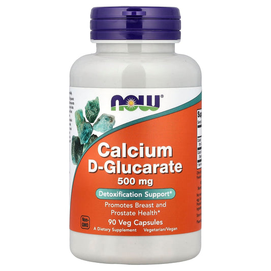 NOW Foods Calcium D-Glucarate 500 mg, 90 Veg Capsules
