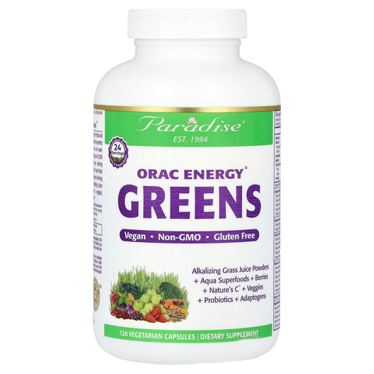 Paradise Herbs ORAC-Energy Greens, 120 Vegetarian Capsules