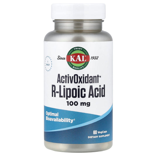 KAL ActivOxidant R-Lipoic Acid 100 mg 60 Veg Caps