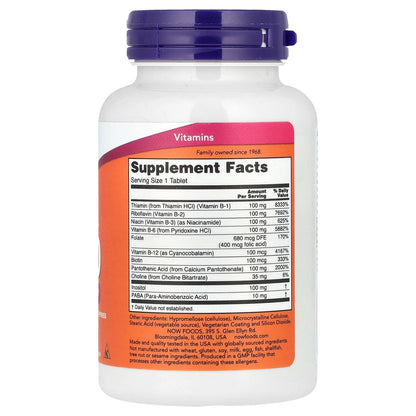 NOW Foods Sustained Release B-100, 100 Tablets - view 2