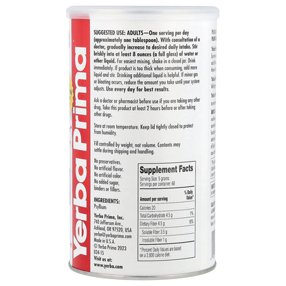 Yerba Prima Psyllium Whole Husks, 12 oz (340 g) - view 2