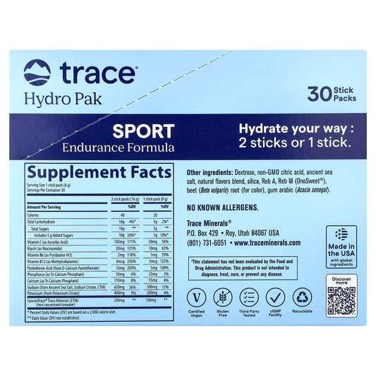 Trace Hydro Pak Sport Strawberry Coconut 30 Stick Packs (8 g) - view 2