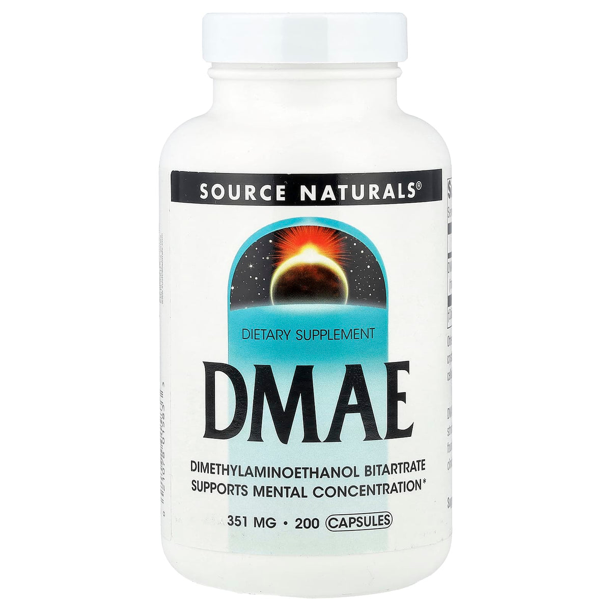 Source Naturals DMAE 351 mg, 200 Capsules — product view