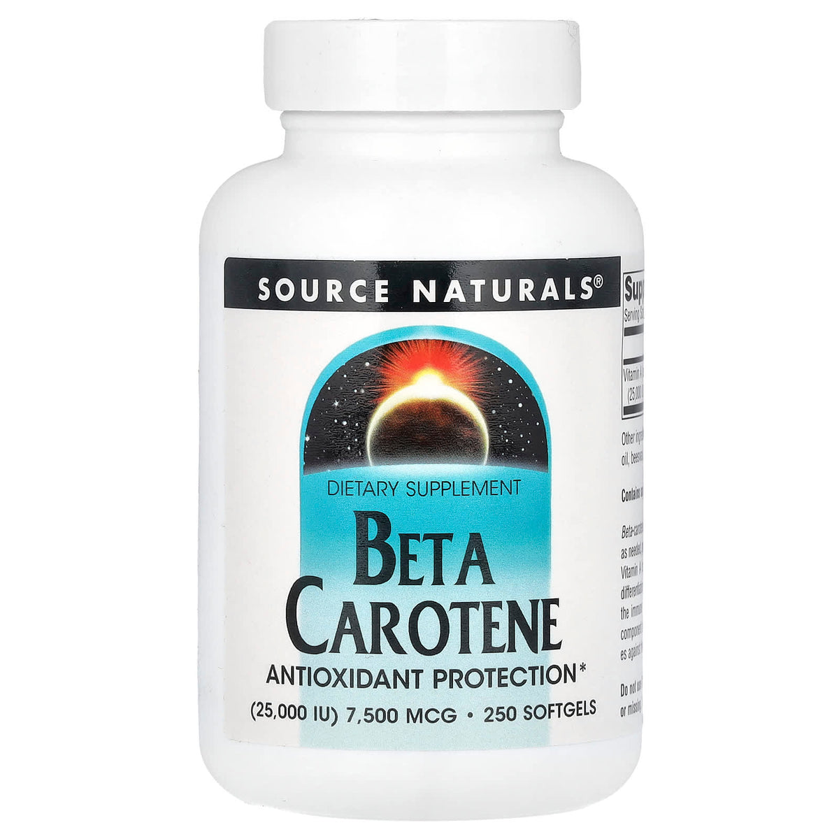 Source Naturals Beta Carotene, 7,500 mcg (25,000 IU), 250 Softgels