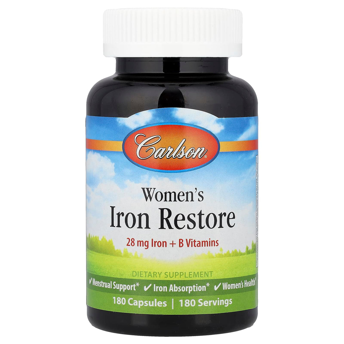 Carlson Women's Iron Restore, 180 Capsules — product view