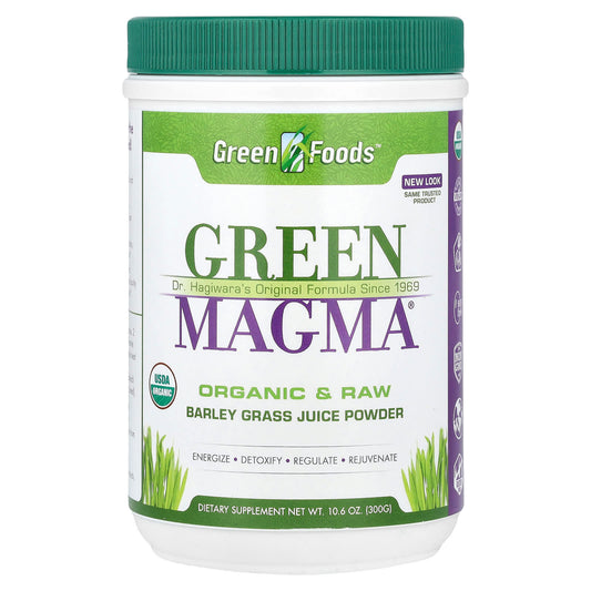 Green Foods Green Magma Barley Grass Juice Powder, 300 g (10.6 oz)