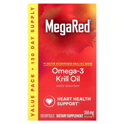Schiff MegaRed Omega-3 Krill Oil Vanilla 350 mg 130 Softgels