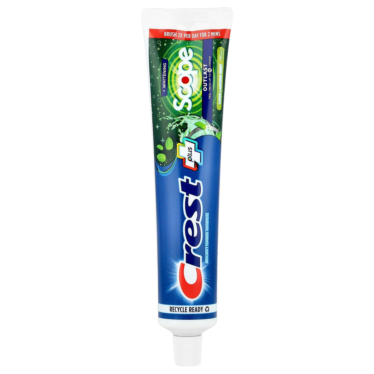 Crest Plus Scope Outlast + Whitening Anticavity Fluoride Toothpaste, Mint, 153 g