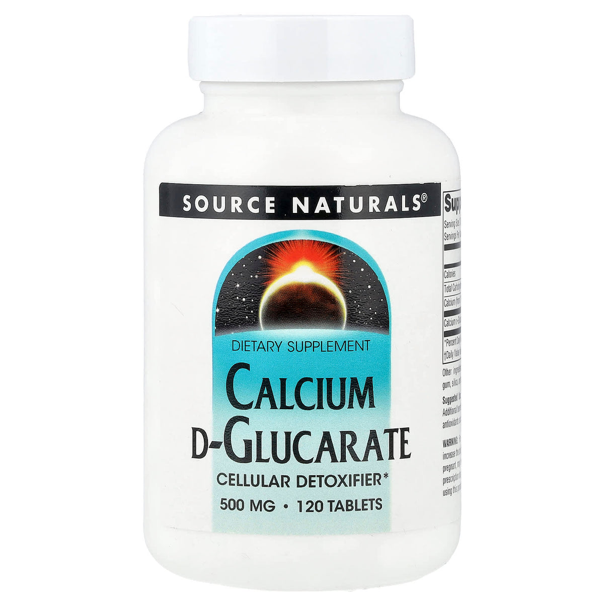 Source Naturals Calcium D-Glucarate, 120 Tablets (500 mg per Tablet) — product view