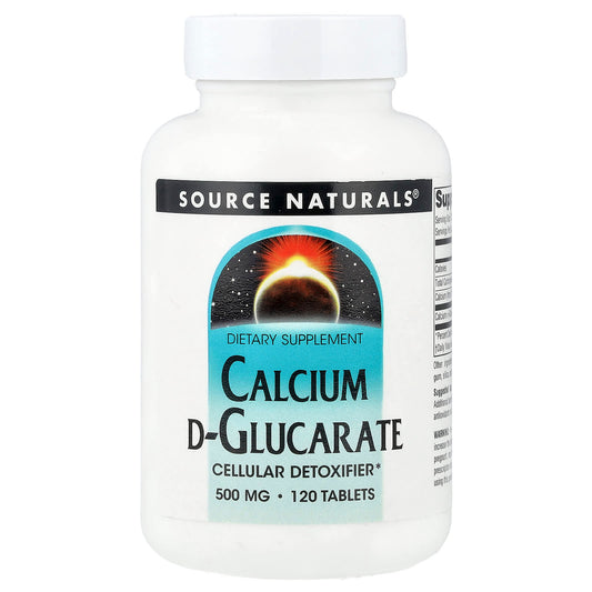 Source Naturals Calcium D-Glucarate, 120 Tablets (500 mg per Tablet)