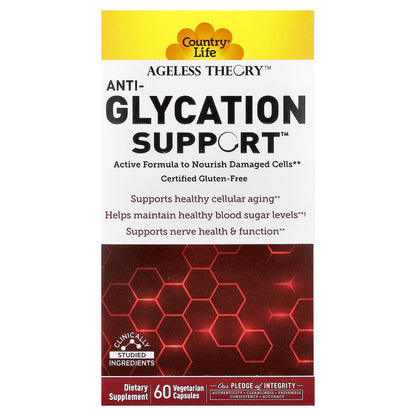 Country Life Ageless Theory Anti-Glycation Support, 60 Vegetarian Capsules