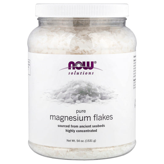NOW Foods Solutions Pure Magnesium Flakes, 1,531 g (54 oz)