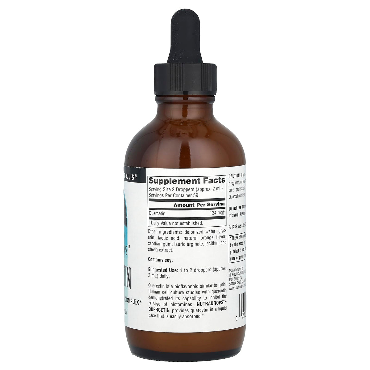 Source Naturals NutraDrops Quercetin, 134 mg, 118 ml (4 fl oz) — alternate product view