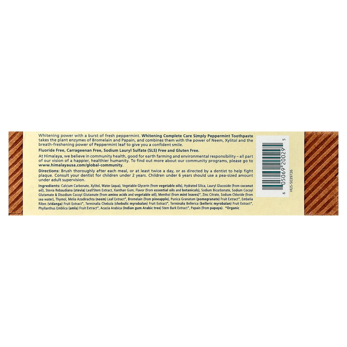 Himalaya Botanique Whitening Complete Care Toothpaste, Simply Peppermint, 150 g - view 3
