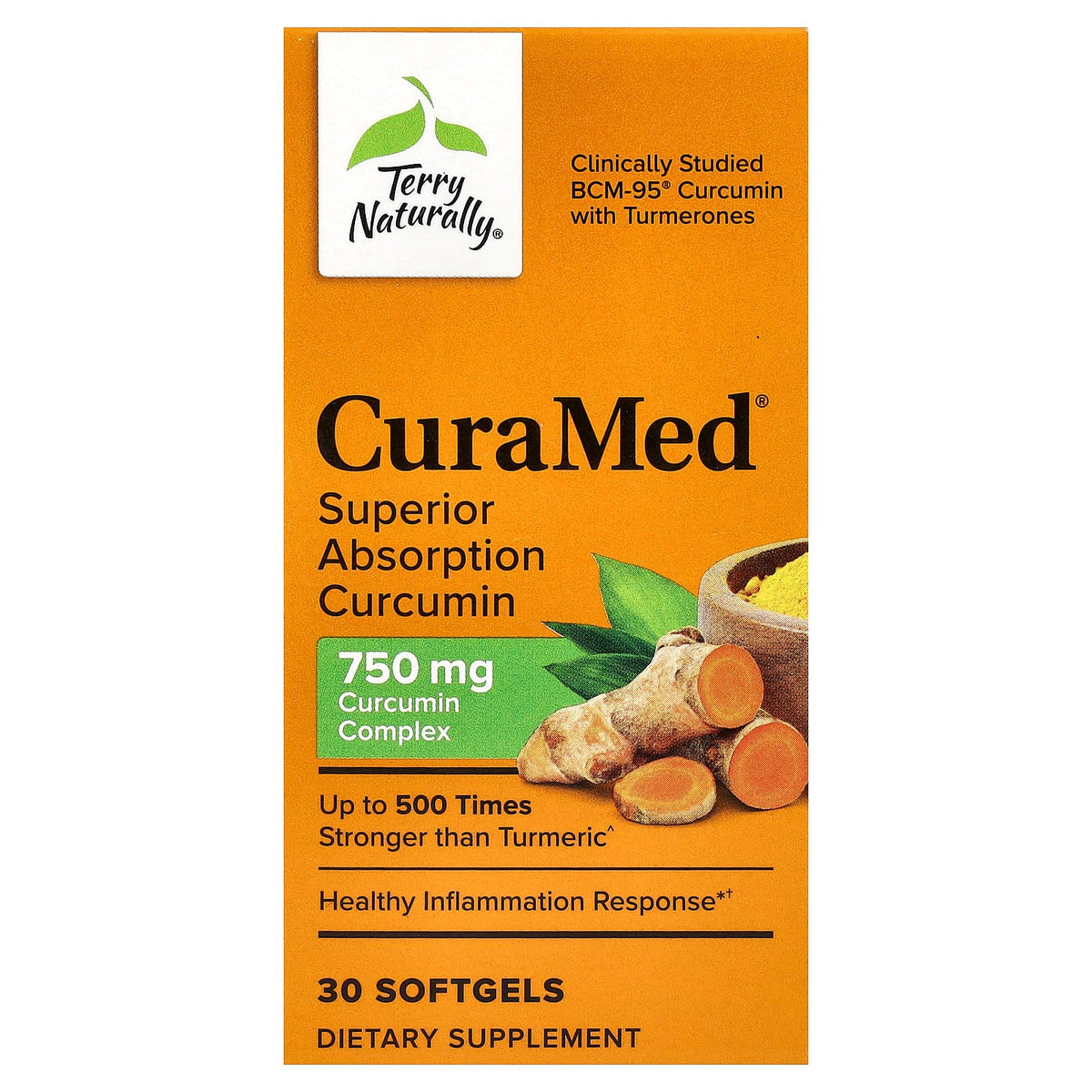 Terry Naturally CuraMed Curcumin, 750 mg, 30 Softgels