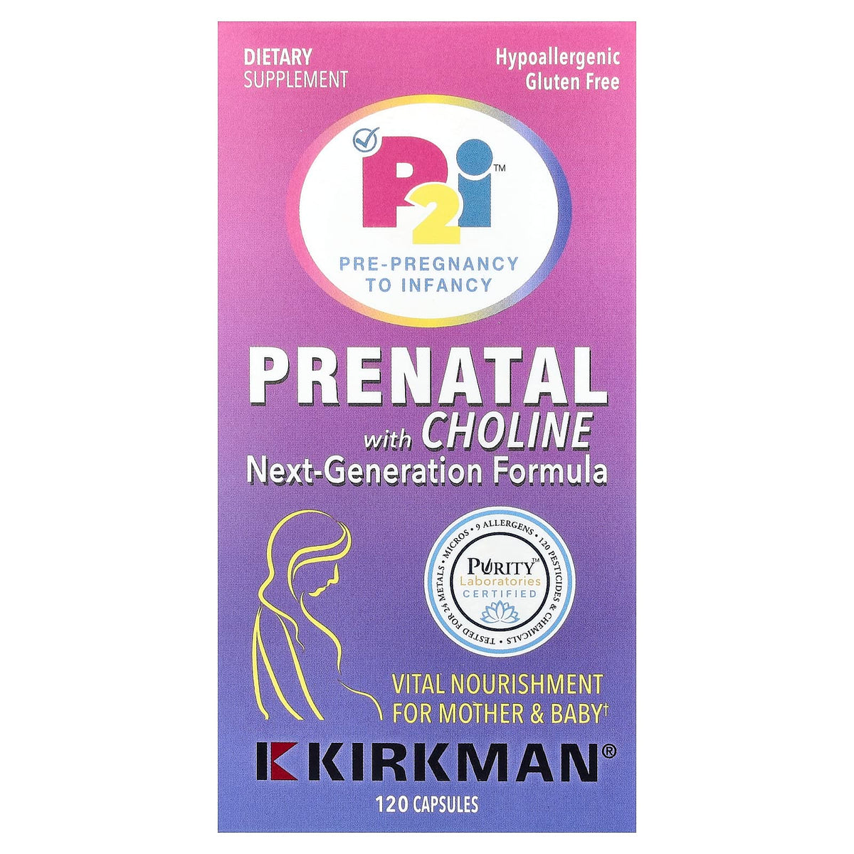 Kirkman Labs Prenatal with Choline 120 Capsules — product view