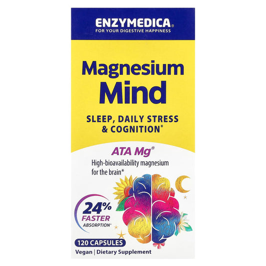 Enzymedica Magnesium Mind, 120 Capsules (350 mg per Capsule)
