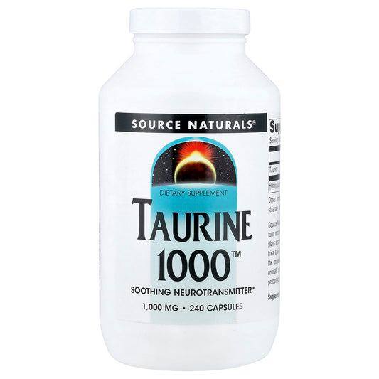 Source Naturals Taurine 1000, 1,000 mg, 240 Capsules