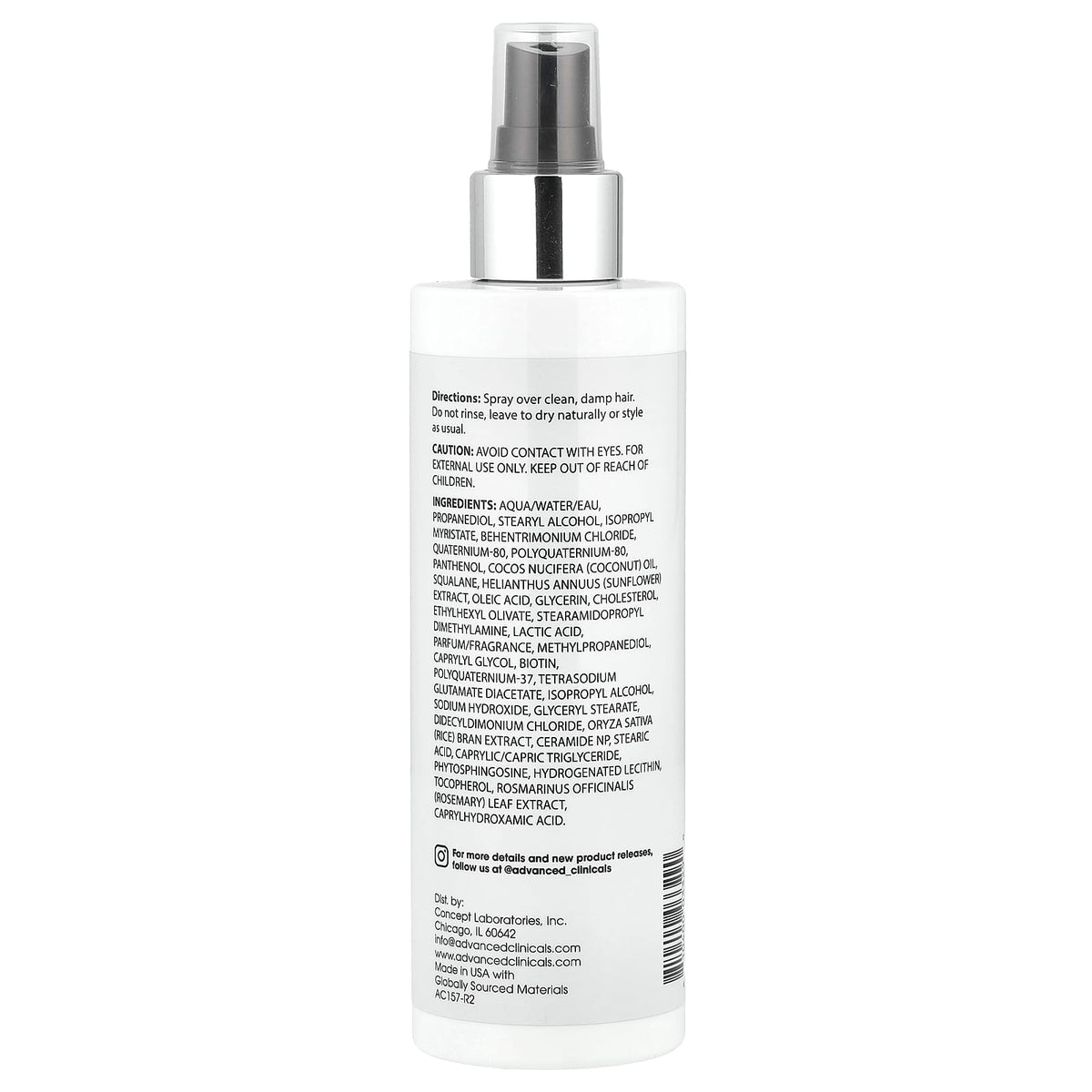 Advanced Clinicals Biotin Leave-In Conditioner 237 ml (8 fl oz) - view 2